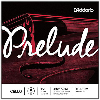 Picture of D'Addario Prelude Cello Single A String, 1/2 Scale, Medium Tension