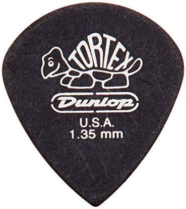 Picture of Dunlop 482P1.35 Tortex Pitch Black Jazz III, 1.35mm, 12/Player's Pack