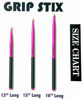 Picture of GRIP STIX 15" Long PINK With PURPLE Non-Slip Grip DRUMSTICKS - Ideal for All Drumming; Cardio, Aerobic and Fitness Exercises