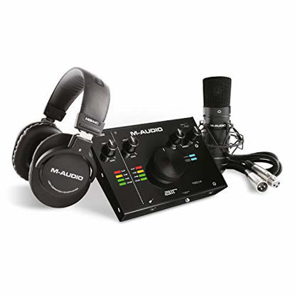 Picture of M-Audio - Complete Recording Bundle - USB Audio Interface, Microphone, Shock mount, Cable, Headphones and Software Suite - AIR 192|4 Vocal Studio Pro
