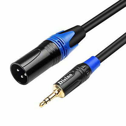 Picture of DISINO 3.5mm to XLR Cable, Unbalanced 1/8 inch Mini Jack TRS Stereo Male to XLR Male Microphone Audio Cable - 10 FT