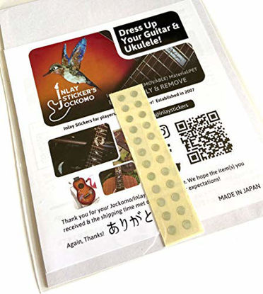 Picture of Inlay Sticker Fret Markers for Guitars & Bass - 1/8" Small Side Marker Dots - White Pearl