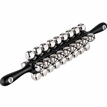 Picture of Sleigh Bells, Extra Large with 36 Authentic Steel Jingles for Bright Sounds and Solid Double Handheld Wooden Grips - for Holiday Festivities, Live Performances or Recording - TWO-YEAR WARRANTY