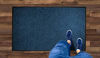 Picture of WaterHog Diamond | Commercial-Grade Entrance Mat with Rubber Border - Indoor/Outdoor, Quick Drying, Stain Resistant Door Mat (Navy, 3' x 6')