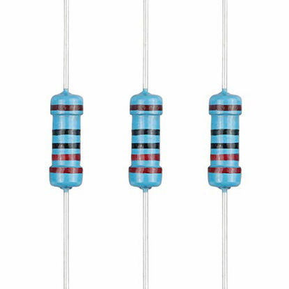 Picture of EDGELEC 100pcs 220 ohm Resistor 1/2w (0.5Watt) ±1% Tolerance Metal Film Fixed Resistor, Multiple Values of Resistance Optional