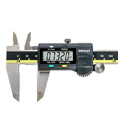 Picture of Mitutoyo 500-196-30 Advanced Onsite Sensor (AOS) Absolute Scale Digital Caliper, 0 to 6"/0 to 150mm Measuring Range, 0.0005"/0.01mm Resolution, LCD (2 Pack)