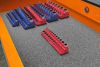 Picture of Olsa Tools Magnetic Socket Organizer | 1/4-inch Drive | SAE RED | Holds 26 Sockets | Premium Quality Tools Organizer