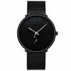 Picture of Mens Watches Ultra-Thin Minimalist Waterproof-Fashion Wrist Watch for Men Unisex Dress with Stainless Steel Mesh Band-Silver Hands