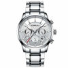 Picture of CRRJU Watches for Men,Chronograph Elegant Business Date Analog Quartz Watches with Stainless Steel Band Sliver White