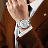 Picture of CRRJU Watches for Men,Chronograph Elegant Business Date Analog Quartz Watches with Stainless Steel Band Sliver White