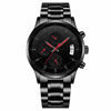 Picture of CRRJU Watches,Mens Fashion Business Auto Date Quartz Watches for Men Army Full Steel Band Watch Red/Grey
