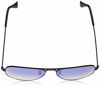 Picture of Ray-Ban Unisex-Adult RB3025 Classic Sunglasses, Shiny Black/Blue Mirror Gradient, 55 mm