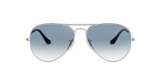 Picture of Ray-Ban Unisex-Adult RB3025 Classic Sunglasses, Silver/Light Blue Gradient, 62 mm