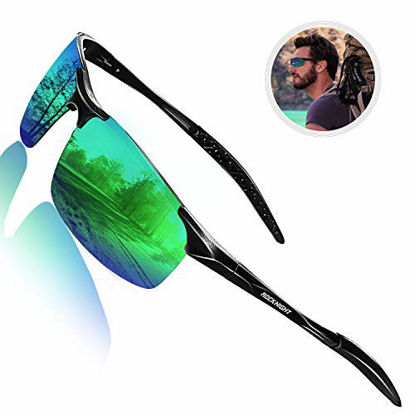 Picture of ROCKNIGHT Mens Sunglasses Polarized Shades Green Hiking Outdoor Fishing Golf