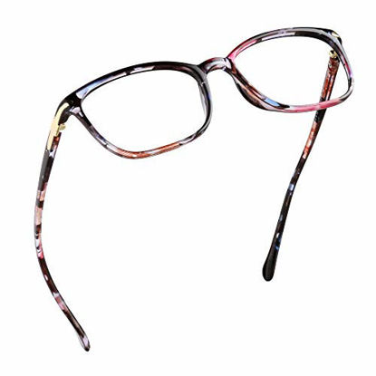 Picture of LifeArt Blue Light Blocking Glasses, Anti Eyestrain, Computer Reading Glasses, Gaming Glasses, TV Glasses for Women (Pink Floral, +3.00 Magnification)
