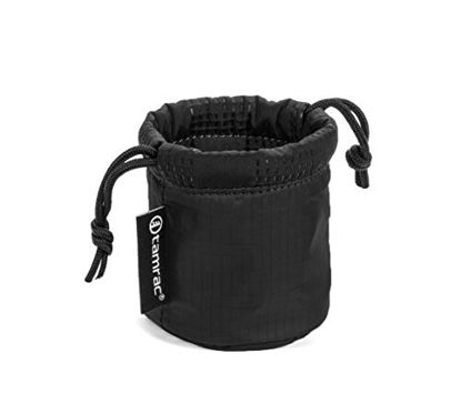 Picture of Tamrac Goblin Lens Pouch .3 |Lens Bag, Drawstring, Quilted, Easy-to-Access Protection - Black