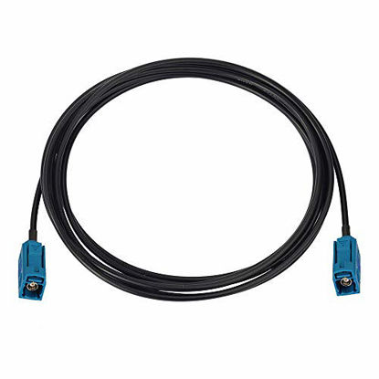 Picture of Bingfu Fakra Z Female to Female Vehicle Antenna Extension Cable 2m 6.5 feet for Car Stereo Android Head Unit GPS Navigation FM AM Radio Sirius XM Satellite Radio 4G LTE Telematics Bluetooth Module