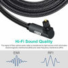 Picture of 90 Degree Toslink Optical Cable 360 Degree Free-Rotating Plug Fiber Optic Cable S/PDIF Toslink Male to Male Cable for Home Theater, Sound Bar, TV, PS4, Xbox,Grey (10Ft/3m)