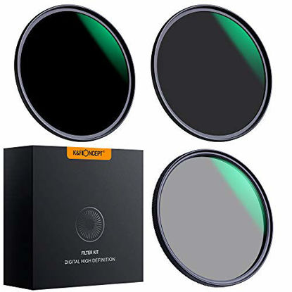 Picture of K&F Concept 72mm Lens Filter Kit Neutral Density ND8 ND64 CPL Circular Polarizer for Professional Camera Lens with Multiple Layer Nano Coated