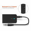Picture of BT 5.0 Transmitter and Receiver, 2-in-1 Wireless 3.5mm Adapter Pairs Bluetooth Headphones/Speakers, for TV/Home Sound System/Car/Nintendo Switch