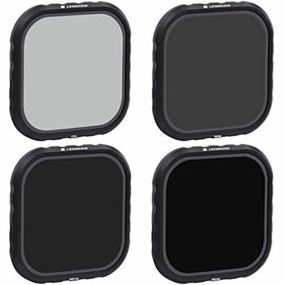 Picture of LENSKINS 4-Pack Lens Filter ND8 ND16 ND32 CPL for GoPro Hero 8 Black, Neutral Density and Circular Polarizer Lens Filter Kit Lens Protector for GoPro 8 Black Accessories