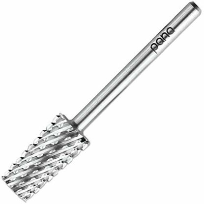 Picture of Premium Pana 3/32" Tapered Barrel Carbide Nail Bit -For Electric Dremel Drill Machine, Nail Art Design, Manicure, Pedicure, Nail File, Cuticle Clean etc. (Coarse Grit- Silver)