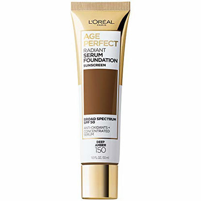Picture of L'Oreal Paris Age Perfect Radiant Serum Foundation with SPF 50, Deep Amber, 1 Ounce