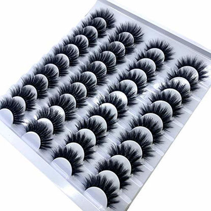 Picture of HBZGTLAD 20 pairs 3D Mink Lashes Natural False Eyelashes Dramatic Volume Fake Lashes Makeup Eyelash Extension Silk Eyelashes(002)