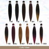 Picture of Pre-Stretched Braiding Hair Extensions Ombre - 28 inch 8 Packs Synthetic Crochet Braids, Natural Braid Crochet Hair, Hot Water Setting Professional Soft Yaki Texture (28 inch, 1B)