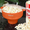 Picture of Original Salbree Microwave Popcorn Popper, Silicone Popcorn Maker, Collapsible Bowl - The Most Colors Available (Orange)