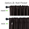 Picture of NICETOWN Blackout Curtains for Small Windows - (Toffee Brown Color) 52 inches x 63 Inch, 2 Pieces Set, Blackout Curtain/Drape Panels for Theater