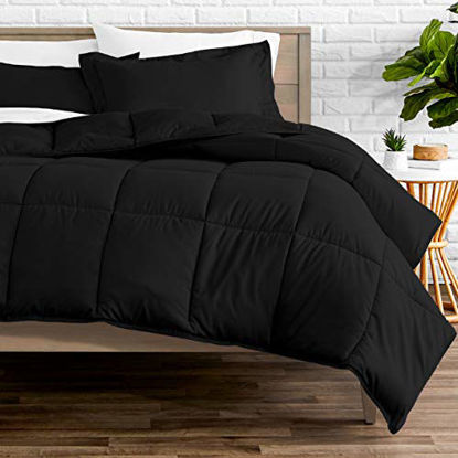 Picture of Bare Home Comforter Set - King/California King - Goose Down Alternative - Ultra-Soft - Premium 1800 Series - Hypoallergenic - All Season Breathable Warmth (King/Cal King, Black)
