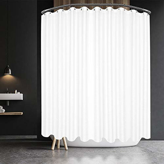GetUSCart Extra Wide Waffle Weave Shower Curtain 144 x 72 Inch