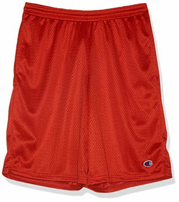 Picture of Champion Men's Long Mesh Short with Pockets,Crimson,X-Large