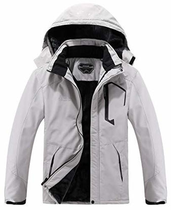 Picture of MOERDENG Men's Waterproof Ski Jacket Warm Winter Snow Coat Mountain Windbreaker Hooded Raincoat
