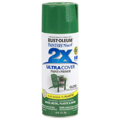 Picture of Rust-Oleum 249100 Painter's Touch 2X Ultra Cover, 12 Oz, Gloss Meadow Green