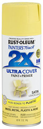 Picture of Rust-Oleum 263148 Painter's Touch 2X Ultra Cover, 12 Oz, Satin Lemon Grass