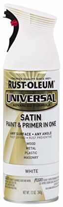 Picture of Rust-Oleum 245210 Universal All Surface Spray Paint, 12 oz, Satin White