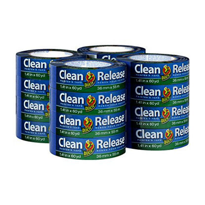 Picture of Duck Clean Release Blue Painter's Tape 1.5-Inch (1.41-Inch x 60-Yard), 16 Rolls, 960 Total Yards, 284373