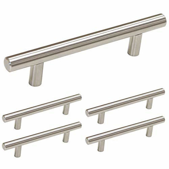 Getuscart Homdiy Brushed Nickel Cabinet Pulls 5 Pack 3 5in Hole Center T Bar Handles Hd201sn Modern Hardware Kitchen Drawer For Bathroom Closet Wardrobe - Bathroom Cabinet Knobs And Pulls Brushed Nickel Getuscart Homdiy Brushed Nickel Cabinet Pulls 5 Pack 3 5in Hole Center T Bar Handles Hd201sn Modern Hardware Kitchen Drawer For Bathroom Closet Wardrobe - Bathroom Cabinet Knobs And Pulls Brushed Nickel