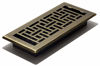 Picture of Decor Grates AJH410-A Oriental Floor Register, 4x10, Antique Brass