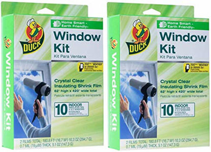 Picture of Duck Brand Indoor 10-Window Shrink Film Insulator Kit, 62-Inch x 420-Inch, 286216 2-Pack