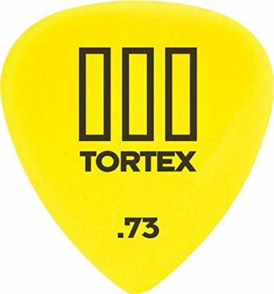 Picture of Dunlop 462R.73 Tortex TIII, Yellow, .73mm, 72/Bag