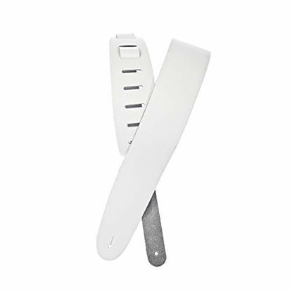 Picture of D'Addario Basic Leather Guitar Strap, White
