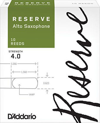 Picture of D'Addario Reserve Alto Saxophone Reeds, Strength 4.0, 10-pack