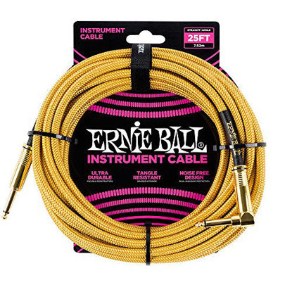 Picture of Ernie Ball Instrument Cable, Gold, 25 ft