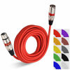 Picture of 25 Feet XLR Cable Audio Cords- EBXYA 25ft Microphone Patch Cable Balanced, 10 Color Packs