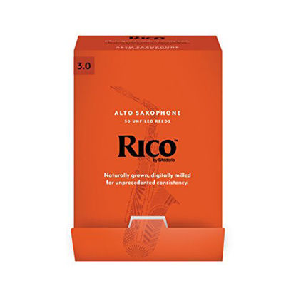 Picture of D'Addario Woodwinds Rico by D'Addario Alto Saxophone Reeds, Strength 3.0, 50-pack (RJA0130-B50)