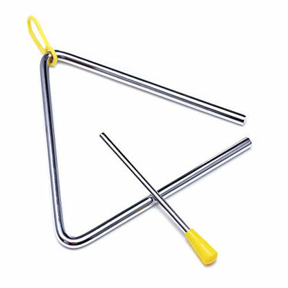 Picture of 6 Inch Musical Steel Triangle Percussion Instrument With Striker