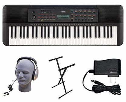 Picture of Yamaha PSR-E273 PKS 61-Key Premium Keyboard Pack with Power Supply, X-Style Stand, and Headphones (YAM PSRE273